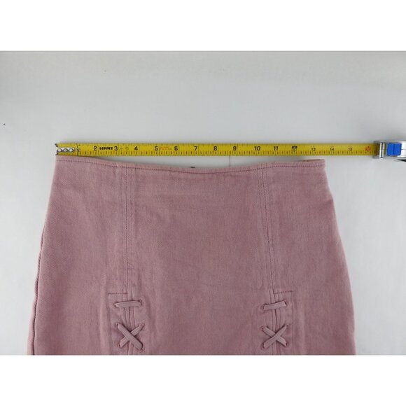 Fourteen 9th Pink Lace Up Mini Skirt Lace up Accent Y2K Womens Size Small - Picture 4 of 8